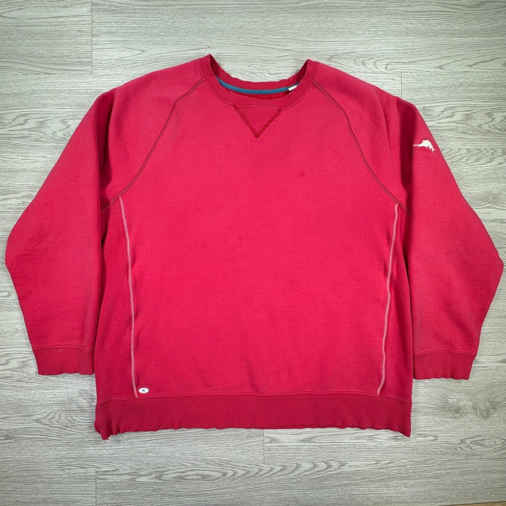 Tommy Bahama Men's Sweatshirt Relax Reversible Pullover Red XL Preppy Nautical